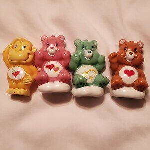 Vintage Care Bears Lot On Clouds pvc plastic toys 4 Pcs